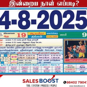 Auspicious (Nalla Neram) time today (Aug 4th)