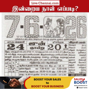 Auspicious (Nalla Neram) time today (June 07th)