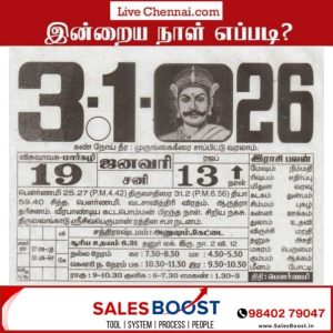 Auspicious (Nalla Neram) time today (Jan 03rd)