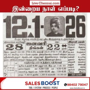 Auspicious (Nalla Neram) time today (Jan 12th)