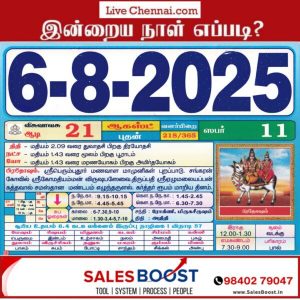 Auspicious (Nalla Neram) time today (Aug 6th)