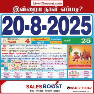 Auspicious (Nalla Neram) time today (Aug 20th)