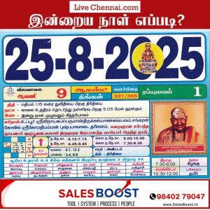 Auspicious (Nalla Neram) time today (Aug 25th)