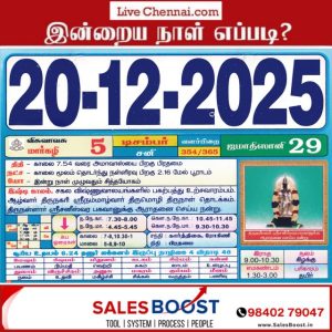 Auspicious (Nalla Neram) time today (Dec 20th)